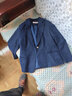 小西裝西服女職業(yè)裝女裝套裝2022春裝新款顯瘦女士小西服長袖休閑ol氣質百搭小西裝外套女 藍色 XXL 曬單實拍圖