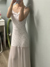 茯見(jiàn)白色碎花吊帶連衣裙女夏季新款法式收腰拼接純欲套衫裙子套裝女 套裝女【罩衫+連衣裙】 M 曬單實(shí)拍圖