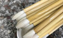 九鹿美兮 工業(yè)油漆毛筆 一次性便宜毛筆竹桿大中小白云羊毛筆 工業(yè)竹桿白云(100支) 中楷 曬單實拍圖