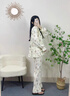 另約睡衣女款春秋季娃娃領(lǐng)長(cháng)袖可愛(ài)卡通薄款甜美公主風(fēng)云朵棉紗家居服 R8902 蛋糕貓咪 L 曬單實(shí)拍圖