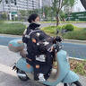 圣元諾冬季電動(dòng)車(chē)擋風(fēng)被斗篷加大加厚護肩保暖防寒電瓶車(chē)擋風(fēng)罩防雨防風(fēng) 全方位防護加倍保暖-灰色【護肩圍脖款] 曬單實(shí)拍圖