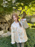 JK&JS【蘭亭閣】水貂毛新中式加厚棉服斜襟系帶盤扣上衣女冬季外套 香檳米 S 曬單實拍圖