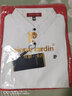 皮爾卡丹（pierre cardin）男士短袖T恤桑蠶絲夏季簿款純色中年大碼寬松真絲POLO.衫針織 白色 3XL  建議170-185斤 曬單實(shí)拍圖