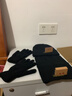 OFFICE KING防寒帽 冬季滑雪帽加厚保暖帽子體能帽子三件套冬季軍迷騎行保暖 防寒三件套-款黑色路 曬單實(shí)拍圖