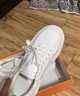 貞喜氣厚底小白鞋女百搭秋季女鞋清爽透氣內增高休閑鞋簡(jiǎn)約學(xué)生板鞋顯瘦 白色【內增高5厘米左右】 36碼 曬單實(shí)拍圖