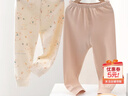 拉比（Labi Baby）兒童秋褲男童女童睡褲打底長(cháng)褲保暖褲2條裝 特殊色80 曬單實(shí)拍圖