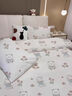 初醫生一次性床上用品四件套床單被罩枕套被套酒店旅行旅游用品加厚 花朵熊【三件套】1包 曬單實(shí)拍圖