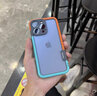 鋒浦（FEENGGUU）夏天透氣散熱iPhone14Promax手機(jī)邊框殼蘋果13硅膠12Pro新款15plus創(chuàng)意簡(jiǎn)約蘋果15邊框16手機(jī)殼 橙+藍(lán)鏡頭全包拼色邊框 iPhone 13 Pro 曬單實(shí)拍圖
