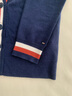 TOMMY HILFIGER【羊毛羊絨混紡】秋冬女裝休閑慵懶拼色寬松V領(lǐng)開(kāi)衫毛衣外套 藏青色DW5 S 曬單實(shí)拍圖