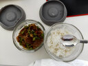 Glasslock【帶餐包+餐具】Glasslock不銹鋼保溫桶玻璃內膽多層帶飯大容量 1.5L升白色(2個(gè)內膽玻璃碗) 曬單實(shí)拍圖