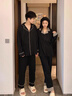 浪莎（LangSha）2025新款秋冬高級(jí)感黑色情侶睡衣一男一女外穿約會(huì)春夏家居服套裝 7063#女款【禮盒裝】 L 女[建議105-120斤] 曬單實(shí)拍圖