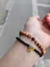 小葉紫檀手鏈女士款送女生老婆閨蜜實(shí)用的禮物檀香木質(zhì)佛珠手串 4mm38顆小葉紫檀（沙金款） 曬單實(shí)拍圖