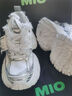 MIO賀峻霖王翊恩同款米奧老爹鞋2025新款復古增高厚底休閑運動(dòng)鞋 白/銀色 （敖瑞鵬同款） 37 曬單實(shí)拍圖