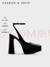 CHARLES&KEITH優(yōu)雅蝴蝶結(jié)綁帶一字帶露趾高跟鞋女鞋涼鞋女CK1-60360965 BLUSH淺紅色 37 曬單實(shí)拍圖