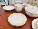 NINE CRANES景德鎮餐具整套喬遷之喜送禮陶瓷碗盤(pán)組合家用輕奢瓷器碗碟套裝 微波爐適用丨6人配品鍋 36件套 曬單實(shí)拍圖