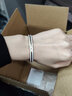 丹尼爾惠靈頓（DanielWellington）dw手鐲 雙色手環(huán) 情侶手鐲時(shí)尚飾品 七夕情人節(jié)禮物送女友 綢緞白-小號DW00400069 曬單實(shí)拍圖