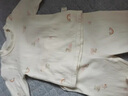 婧麒（JOYNCLEON）寶寶高腰套裝春秋純棉男女兒童打底秋衣秋褲內(nèi)衣套裝保暖四季 星月熊 90 cm 曬單實(shí)拍圖