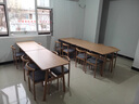 悅萊居餐桌小戶(hù)型家用現代簡(jiǎn)約餐桌椅休閑快餐廳桌椅組合飯桌長(cháng)方 一桌六椅 胡桃色140*80: 曬單實(shí)拍圖
