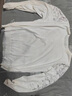 科蒙博卡2024秋季新款桑蠶絲針織圓領(lǐng)長(cháng)袖T恤女蕾絲鏤空設計上衣 云白色 2XL 曬單實(shí)拍圖