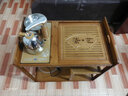 茶桌家用小茶臺客廳茶室實(shí)木移動(dòng)帶輪茶幾茶車(chē)陽(yáng)臺燒水泡茶小桌子燒水壺茶具一體套裝 茶色茶藝茶車(chē)+全自動(dòng)電器+哥窯茶具套裝 曬單實(shí)拍圖