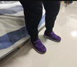 足力健艾爸爸老人鞋女春秋季棉鞋加絨休閑運(yùn)動(dòng)鞋寬頭大碼媽媽鞋防滑保暖 紫色 女款 mx1688  棉鞋 40 (250mm) 曬單實(shí)拍圖
