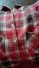 梵喬希品牌定制格子襯衫女長(cháng)袖冬季新款加絨加厚時(shí)尚休閑顯瘦襯衣 紅格 27/M 曬單實(shí)拍圖