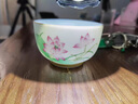 洛湘 景德鎮(zhèn)手繪粉彩主人杯茶杯陶瓷單杯玉瓷高檔描金女士品茗杯送禮 玉瓷粉彩荷花主人杯 曬單實拍圖