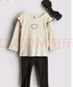 H&M童裝女嬰套裝3件式夏季舒適可愛發(fā)帶長袖打底褲1236894 奶油色/Kindness Always 80 80/48 9-12M 曬單實(shí)拍圖