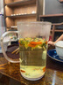 鑫璟仁玻璃綠茶杯高檔創(chuàng)意手繪陶瓷水杯帶把簡約杯家用透明泡茶杯耐高溫 清馨杯--花香蝶舞 曬單實(shí)拍圖