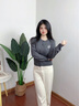 Teenie Weenie小熊女裝秋季簡(jiǎn)約學(xué)院風(fēng)知識分子風(fēng)針織開(kāi)衫毛衣外套 中灰色 S (160) 曬單實(shí)拍圖
