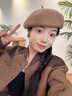 SOOKI氣質(zhì)貝雷帽女秋冬帽子法式復(fù)古風(fēng)畫家帽春秋毛呢蓓蕾帽百搭顯臉小 駝色 均碼【56-60CM】 曬單實(shí)拍圖