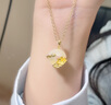 AHK銀項鏈女士平安扣玉吊墜首飾品母親七夕情人節(jié)禮物送女朋友老婆 【平安是?！糠被ㄆ桨部垌楁?曬單實拍圖