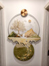 山水顏現代輕奢玄關(guān)裝飾畫(huà)入戶(hù)led壁燈山水畫(huà)日照金山客廳走廊盡頭掛畫(huà) 金山綠水A 80*120cm/燈畫(huà)(遙控充電寶款) 曬單實(shí)拍圖