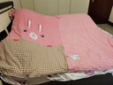 上臣德國恒溫睡袋兒童防踢被嬰兒寶寶小孩小學(xué)生中大童睡袋秋冬加厚防踢被子神器純棉可脫卸棉花內膽四季通用 粉兔升級款+可脫袖【恒溫科技】愫棉 XL 100*180cm夾棉被套+薄厚雙內膽7-1 曬單實(shí)拍圖