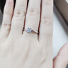 鑫萬(wàn)福 顯鉆雪花鉆戒女鉑金鉆石戒指K金求婚結婚克拉GIA裸鉆送生日禮物 80分效果40分H色 曬單實(shí)拍圖