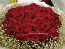 花递鲜花速递99朵玫瑰花束生日礼物送女友老婆北京上海全国同城配送 52朵红玫瑰-终身挚爱|P67 平时价 实拍图