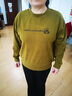 衣典零一（LEDIALYI）2025春秋季女裝新款時(shí)尚韓系休閑寬松中年圓領(lǐng)衛衣女薄款長(cháng)袖上衣 黃褐色 XL （推薦128-140斤） 曬單實(shí)拍圖