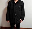 VUUG襯衫男2025新款港風(fēng)燈芯絨寬松襯衣外套男百搭休閑上衣 黑色 XL 曬單實拍圖