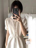 衣圖雅法式連衣裙子夏天女裝2024夏季新款茶歇甜美少女感短款束腰公主裙 杏色 均碼（可備注碼數(shù)） 曬單實(shí)拍圖