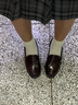 HARUTAHaruta45050粗跟單鞋女休閑鞋子百搭學生小皮鞋女jk制服鞋樂福鞋 棕色 39 曬單實拍圖