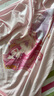 多妙屋女童睡裙春夏兒童莫代爾睡衣女孩短袖裙子寶寶家居服MD014粉色150 曬單實(shí)拍圖
