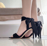 CHARLES&KEITH優(yōu)雅蝴蝶結(jié)綁帶一字帶露趾高跟鞋女鞋涼鞋女CK1-60360965 Black黑色 38 曬單實(shí)拍圖