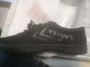 Feiyue飛躍運動(dòng)鞋2018春夏新款低幫帆布透氣球鞋情侶防滑大碼板鞋 全黑色 39 曬單實(shí)拍圖