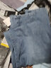 gxmy【兩條】牛仔褲男士百搭四季款褲子男韓版破洞小腳休閑九分褲潮流 D22藍色+K10淺灰 36 【2尺8】170-185斤 曬單實(shí)拍圖
