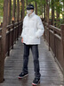 WHIM NASA男士棉服棉衣外套男冬季新款時(shí)尚休閑保暖潮牌百搭羽棉襖絨服男生 米色 XL 曬單實(shí)拍圖