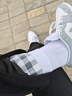 耐克（NIKE）Jordan耐克喬丹AJ1板鞋女子運(yùn)動鞋秋季刺繡低幫緩震輕便DC0774 105白色/狼灰/鋁藍(lán) 44 曬單實(shí)拍圖