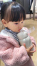 幼歌（YOUGE）嬰幼兒立體小羊連帽加絨外套親膚舒適毛絨拼接褲腳子潮 粉紫色外套 90 cm 曬單實(shí)拍圖