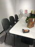 凱帝格 輕奢高端餐桌巖板桌面客餐廳家具家用高檔長(zhǎng)方形創(chuàng)意餐桌組合飯桌 【進(jìn)口巖板】餐桌+74號(hào)皮椅*4 1.8米長(zhǎng) 曬單實(shí)拍圖