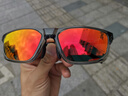 川藏行（chuanzangxing）近視跑步運動(dòng)眼鏡定制馬拉松徒步登山太陽(yáng)鏡戶(hù)外配有度數護目墨鏡 透灰框+紅膜片【留言近視數據】 曬單實(shí)拍圖