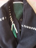 lagogo拉谷谷2023年春季新款V领宽松黑色针织衫外套女开衫慵懒风 黑色(W1) 160/M/38 实拍图